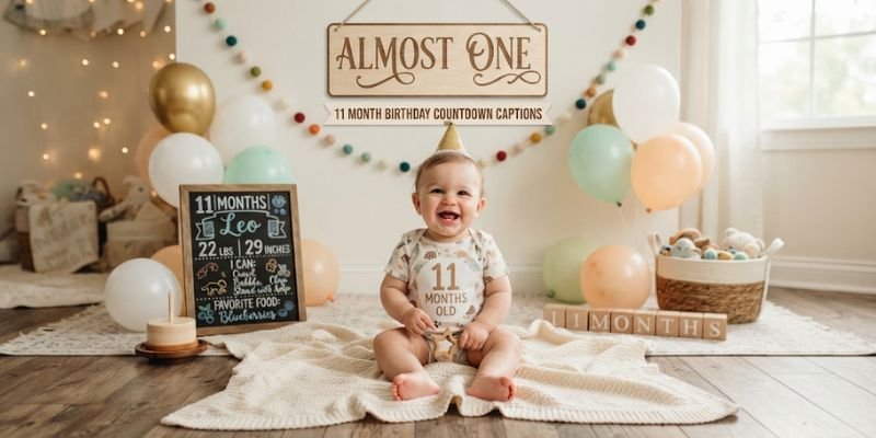 Almost One: 11 Month Birthday Countdown Captions