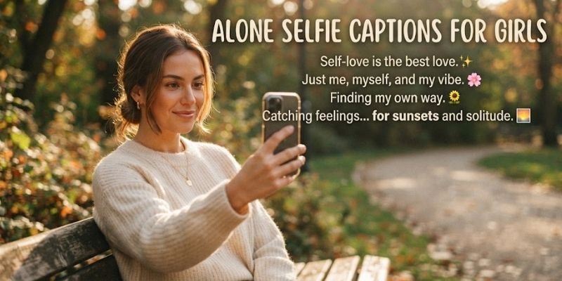 Alone Selfie Captions for Girls