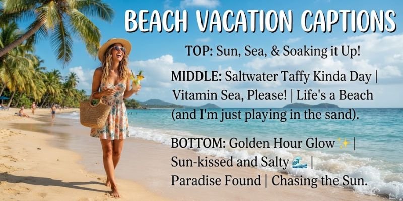 Beach Vacation Captions