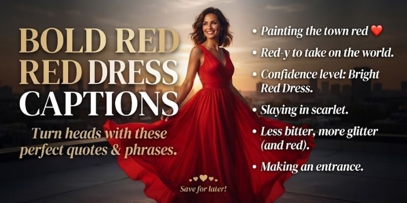 Bold Red Dress Captions
