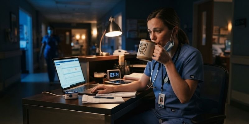 Coffee and Night Duty Captions