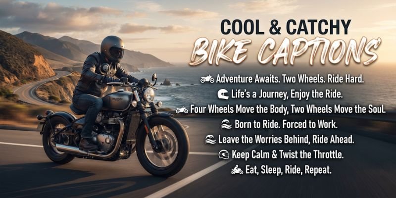 Cool & Catchy Bike Captions