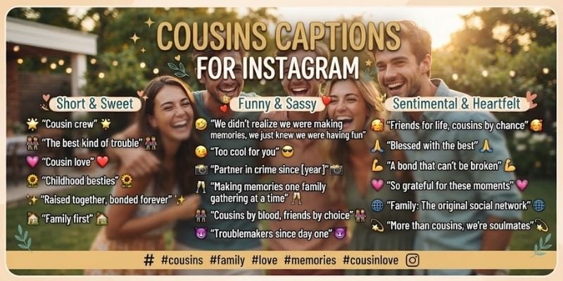 cousins captions for instagram