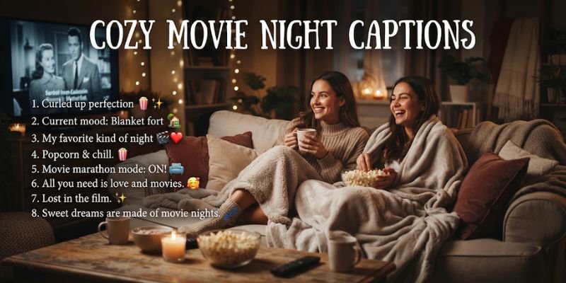 Cozy Movie Night Captions