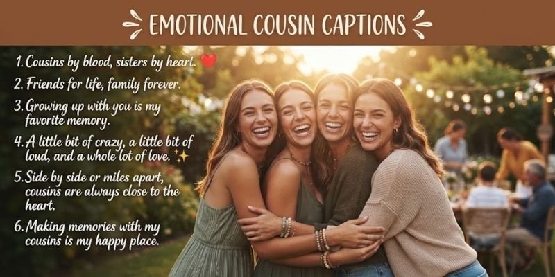 Emotional Cousin Captions for Instagram