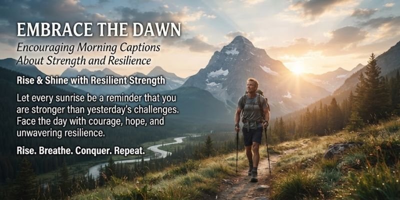 Encouraging Morning Captions About Strength and Resilience