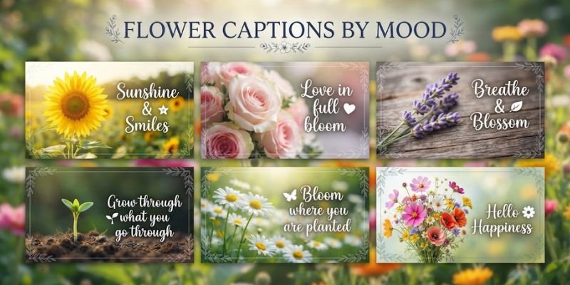 Flower Captions by Mood