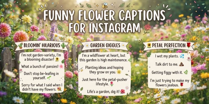 Funny Flower Captions for Instagram
