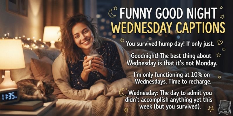 Funny Good Night Wednesday Captions