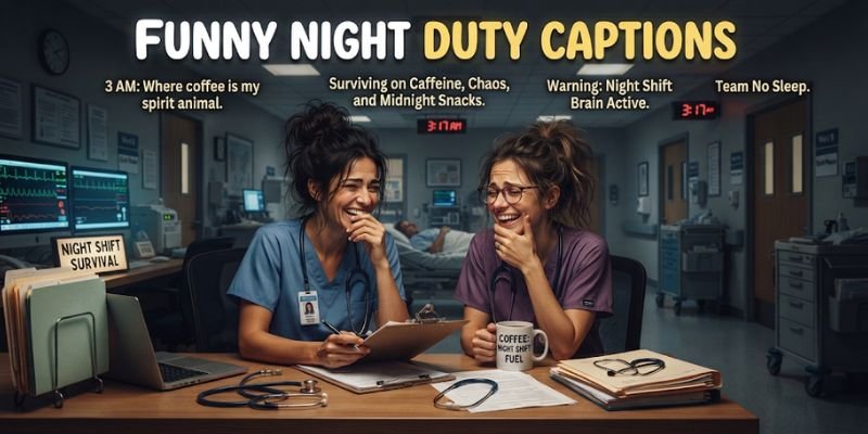 Funny Night Duty Captions
