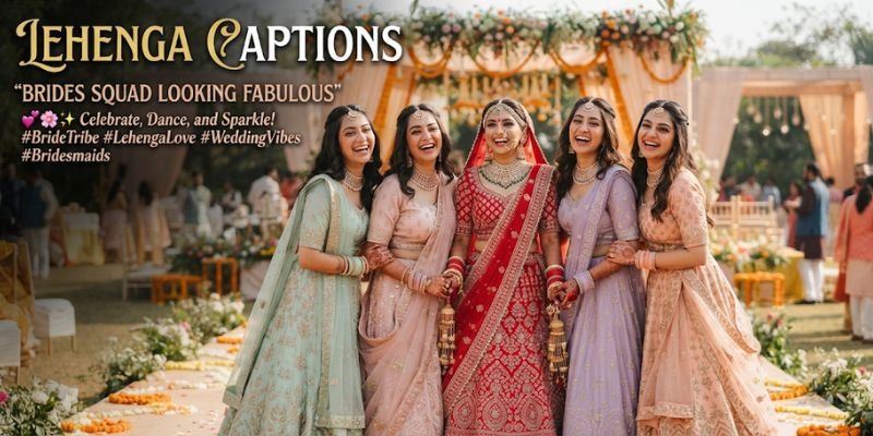 Lehenga Captions for Bridesmaids
