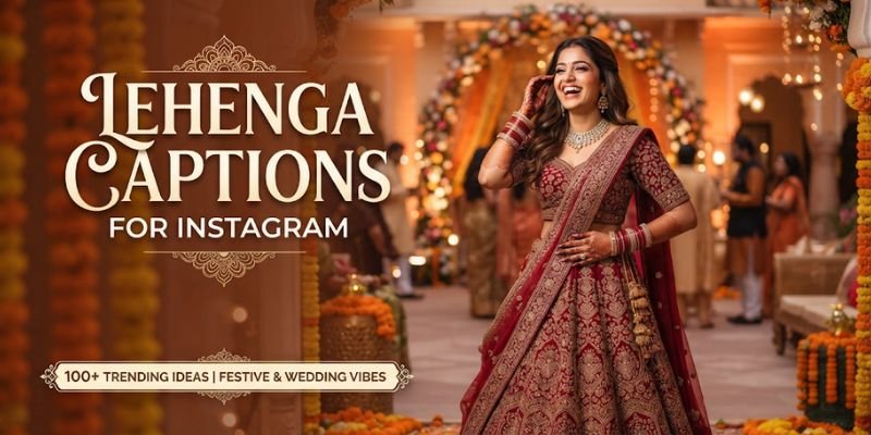 lehenga captions for instagram
