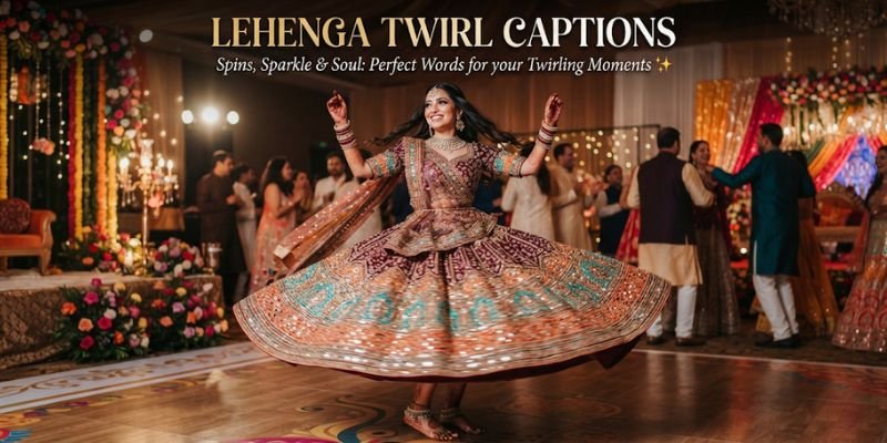 Lehenga Twirl Captions