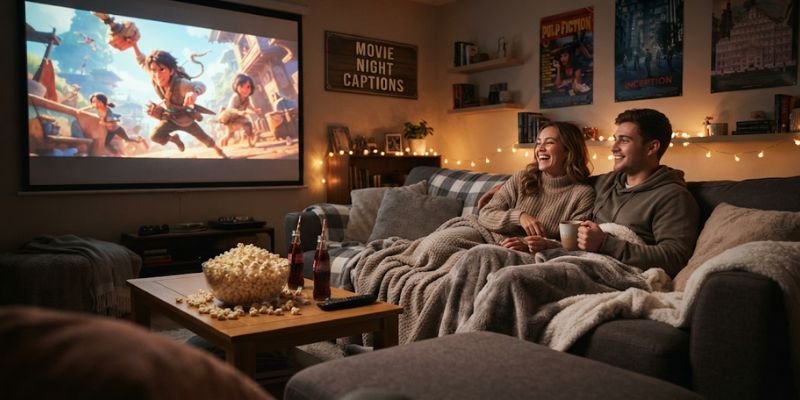 movie night captions