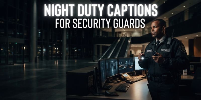 Night Duty Captions for Security Guards