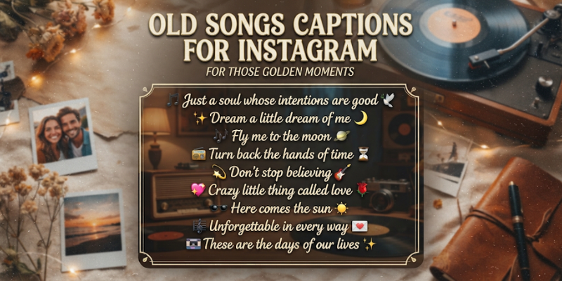 old songs captions for instagram