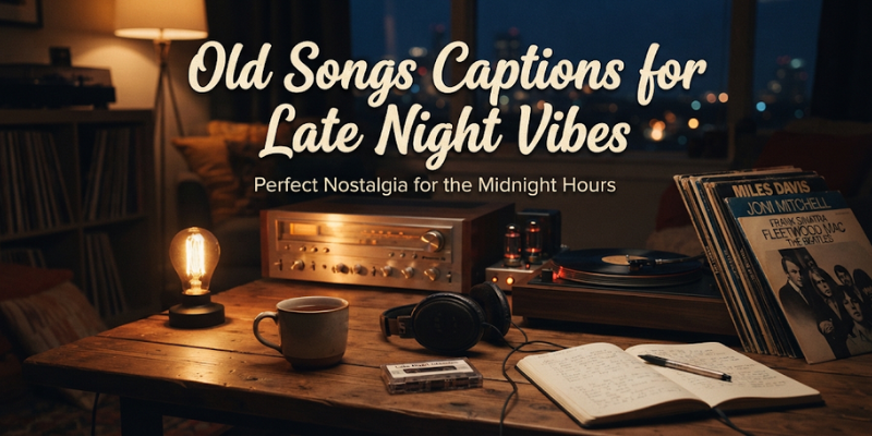 Old Songs Captions for Late Night Vibes