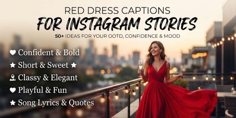 Red Dress Captions for Instagram Stories