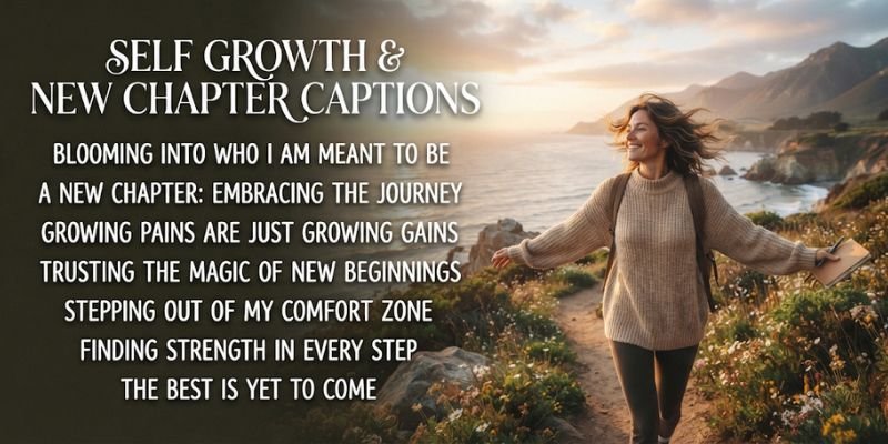 Self Growth & New Chapter Captions