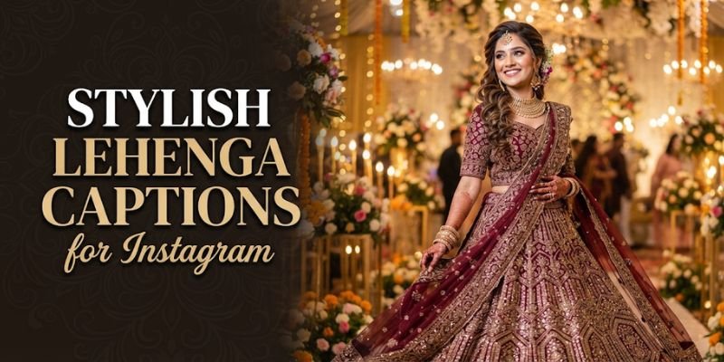 Stylish Lehenga Captions for Instagram