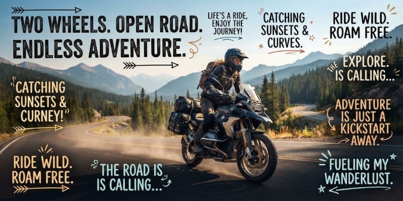 Travel & Road Trip Bike Captions