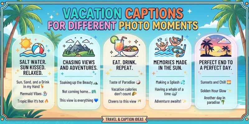 Vacation Captions for Different Photo Moments