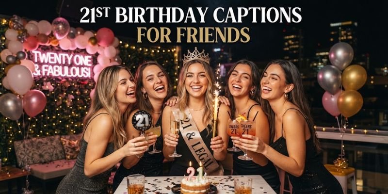 21st Birthday Captions for Friends