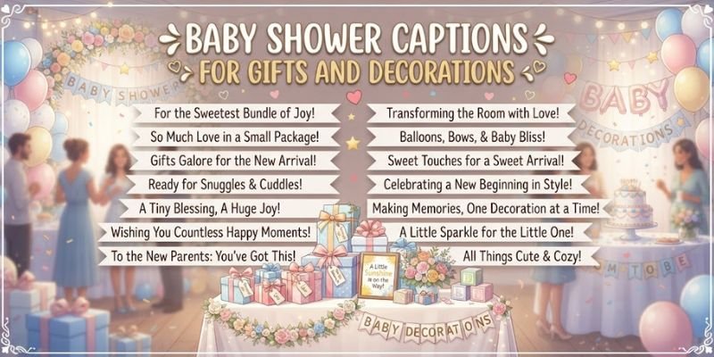 Baby Shower Captions for Gifts and Decorations