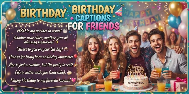 Birthday Captions for Friends