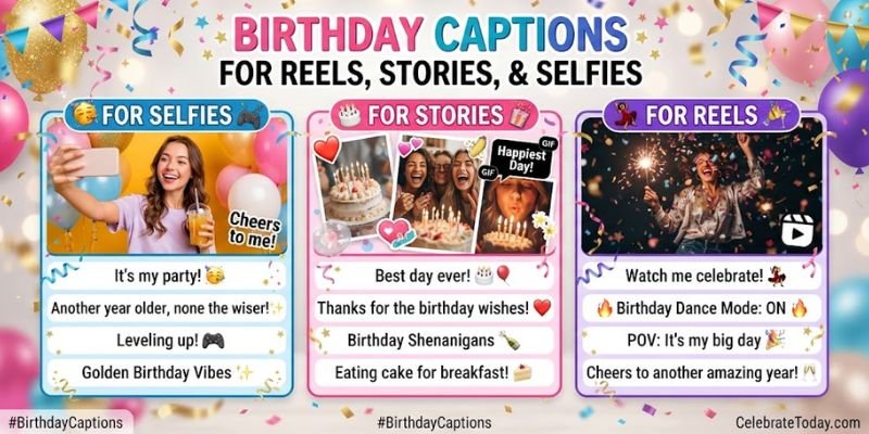Birthday Captions for Reels, Stories, and Selfies