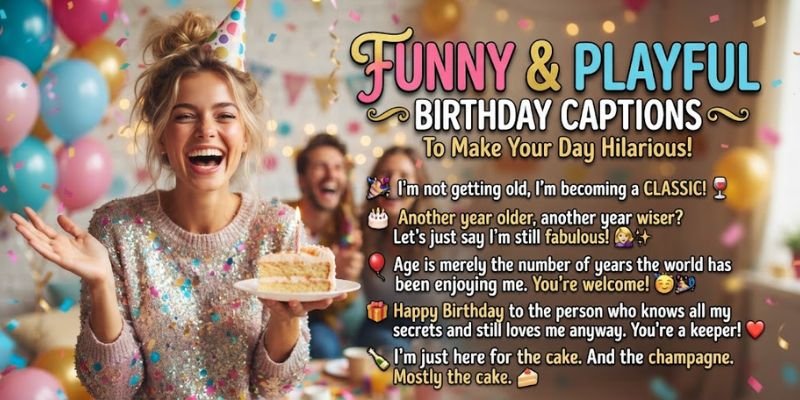 Funny and Playful Birthday Captions