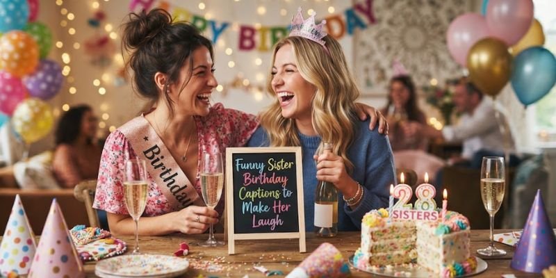 Funny Sister Birthday Captions to Make Her Laugh