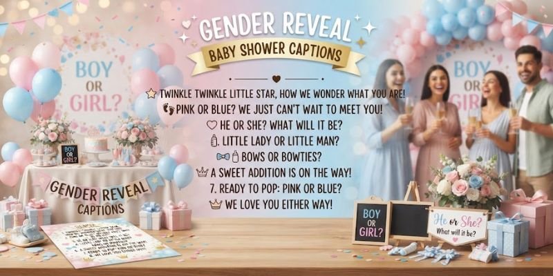 Gender Reveal Baby Shower Captions