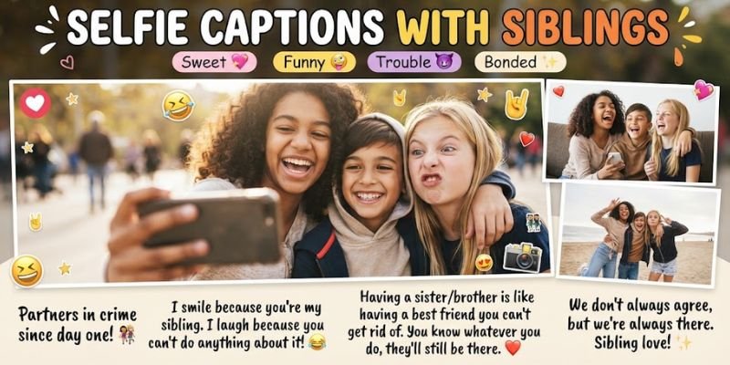 Selfie Captions With Siblings