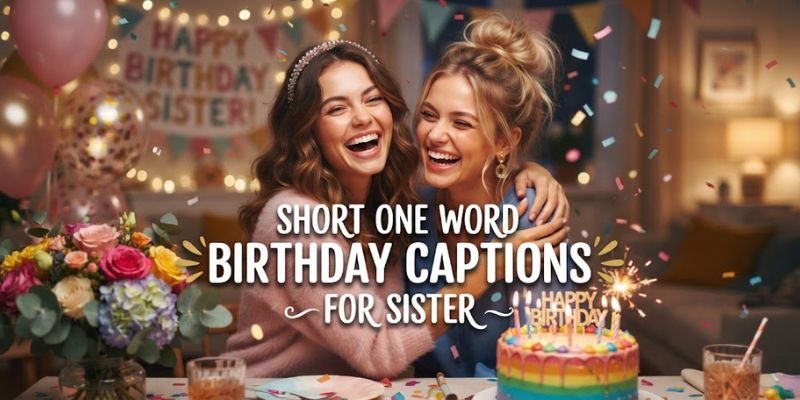 Short One Word Birthday Captions for Sister